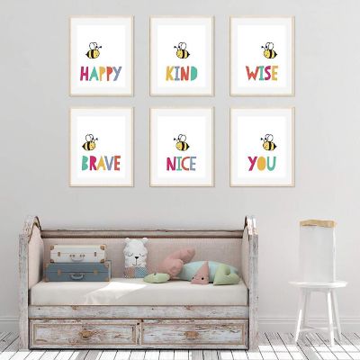 Rainbow Bee Kind Quote 6Pk 8.5x11in Image 2