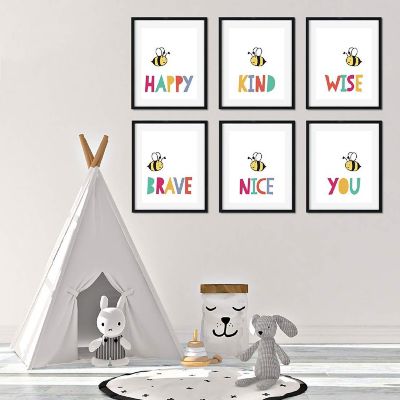 Rainbow Bee Kind Quote 6Pk 8.5x11in Image 3