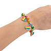 Rainbow Colors Beaded Charm Bracelet Craft Kit - Makes 12 Image 2