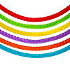Rainbow Colors Tissue Paper Garlands - 6 Pc. Image 1