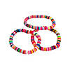 Rainbow Disc Bead Bracelets - 12 Pc. Image 1