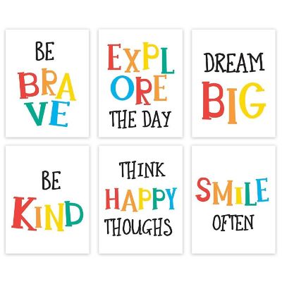 Rainbow Happy Thoughts 6Pk 8.5x11in Image 1