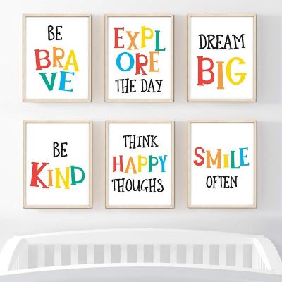 Rainbow Happy Thoughts 6Pk 8.5x11in Image 1