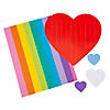 Rainbow Heart Weaving Placemat Craft Kit - Makes 12 Image 1