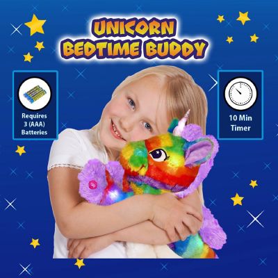 Rainbow Lites LED Light Up Rainbow Unicorn Glow Plush Stuffed Animal 12 inch Image 2
