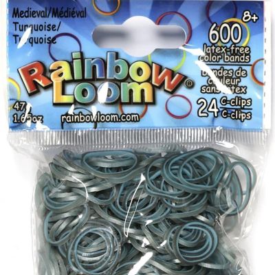 Rainbow Loom: Medieval Turquoise Rubber Bands, Ages 7+ Image 3