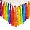 Rainbow Party Fringe Table Skirt Image 1