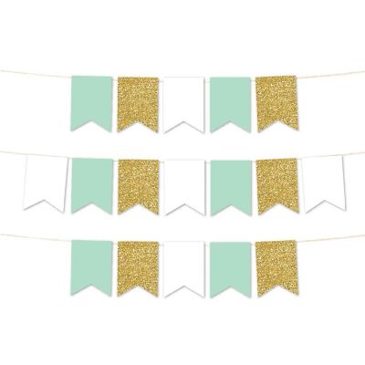 Rainbow Pennant Banner - 4 x 5.5 Inch Image 1