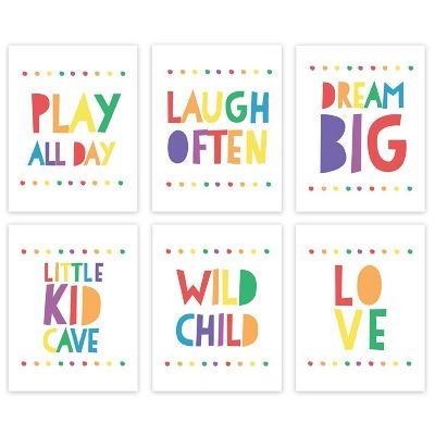 Rainbow Play All Day 6Pk 8.5x11in Image 1