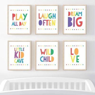 Rainbow Play All Day 6Pk 8.5x11in Image 1