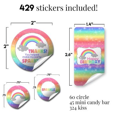 Rainbow Sparkle Sticker Bundle 429pc. by AmandaCreation Image 1