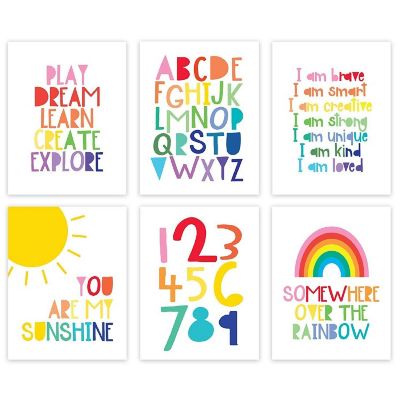Rainbow Sunshine ABC 6Pk 8.5x11in Image 1