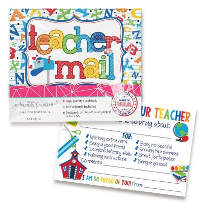 Rainbow Teacher Mail for Students by AmandaCreation 30ct Image 1