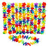 Rainbow Tinsel Hawaiian Polyester Leis- 12 Pc. Image 1