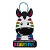 Rainbow Zebra Sign Craft Kit - Makes 12 Image 1