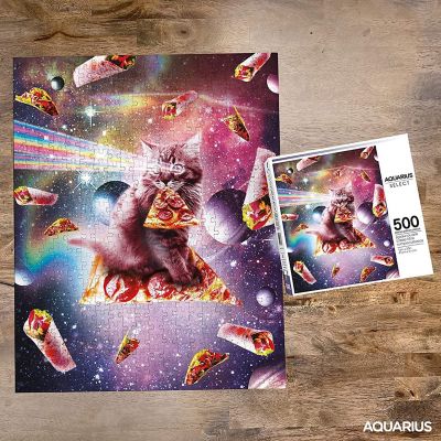 Random Galaxy Pizza Cat 500 Piece Jigsaw Puzzle Image 2