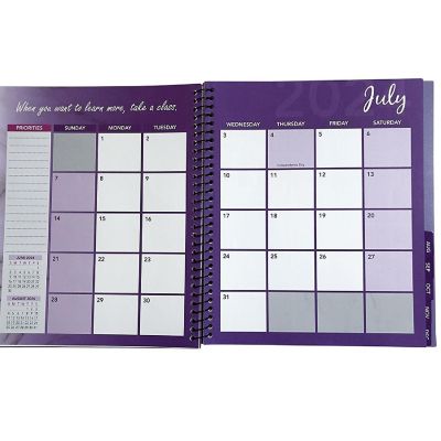 RE-FOCUS THE CREATIVE OFFICE, 2024 Calendar, Monthly and Weekly Views with To-Do List / Purple Image 1