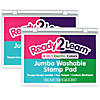 READY 2 LEARN Jumbo Washable Stamp Pad - 4-in-1 Electric Colors - Pack of 2 Image 1