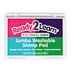 READY 2 LEARN Jumbo Washable Stamp Pad - 4-in-1 Electric Colors - Pack of 2 Image 1