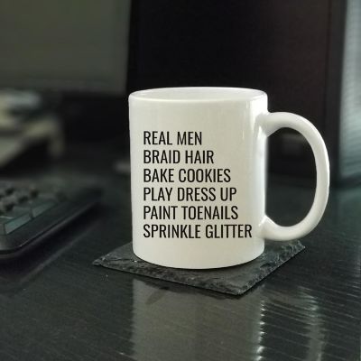 Real Men Bake &amp; Glitter Dad Ceramic Mug Image 1