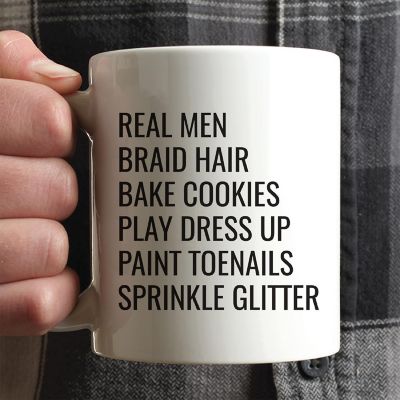 Real Men Bake &amp; Glitter Dad Ceramic Mug Image 1