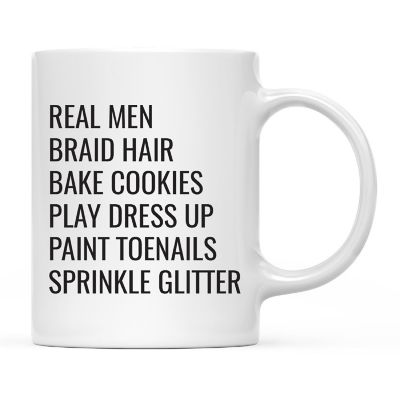 Real Men Bake &amp; Glitter Dad Ceramic Mug Image 2
