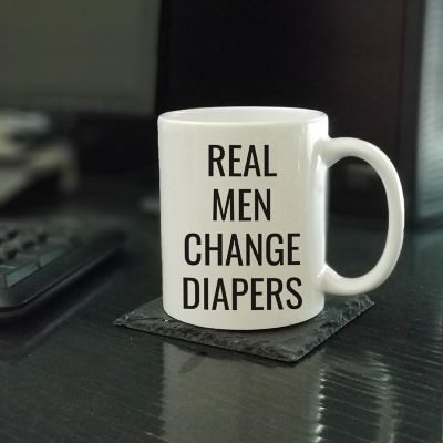 Real Men Change Diapers Ceramic Mug Image 1