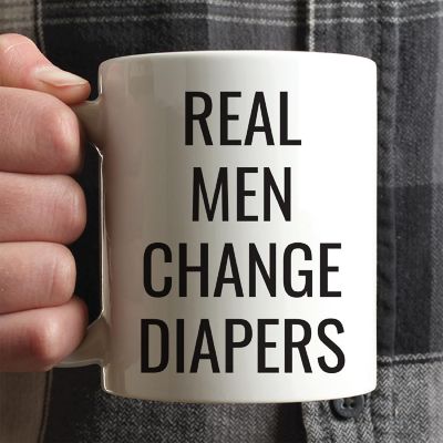 Real Men Change Diapers Ceramic Mug Image 1