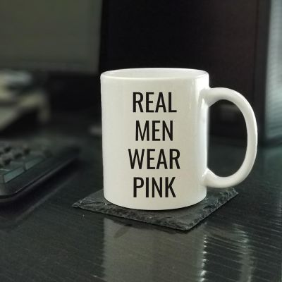 Real Men Wear Pink Ceramic Mug Image 1