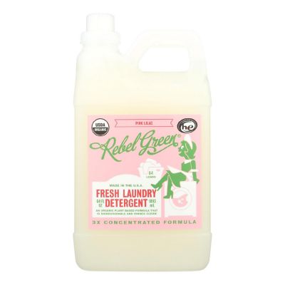 Rebel Green - Fresh Laundry Detergent - Pink Lilac - Case of 4 - 64 fl oz. Image 1