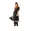 Red and Black Pirate Woman Adult Halloween Costume - Small Image 1