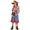 Red and Blue Checkered Cowgirl Child Halloween Costume - Large Image 1