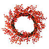 Red and Orange Artificial Berry Artificial Thanksgiving Wreath - 18-Inch  Unlit Image 1