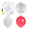 Red & White Balloon Column Kit - 131 Pc. Image 1