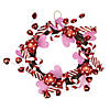 Red and White Candies and Hearts Valentine's Day Wreath  16-Inch  Unlit Image 1