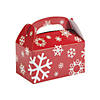 Red & White Snowflake Favor Boxes - 12 Pc. Image 1