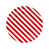 Red & White Striped Paper Dinner Plates - 8 Ct. Image 1