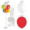 Red & White Tiered Latex Balloon Stands Kit - 26 Pc. Image 1