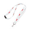 Red Awareness Ribbon Badge Holder Breakaway Lanyards - 12 Pc. Image 1