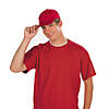 Red Baseball Caps - 12 Pc. Image 1