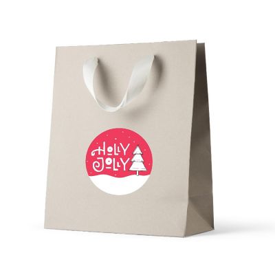 Red Black Christmas Tree Gift Labels Image 1