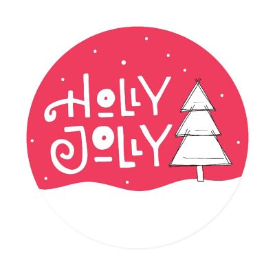 Red Black Christmas Tree Gift Labels Image 3