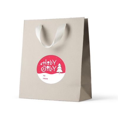 Red Black Christmas Tree To/From Labels Image 1