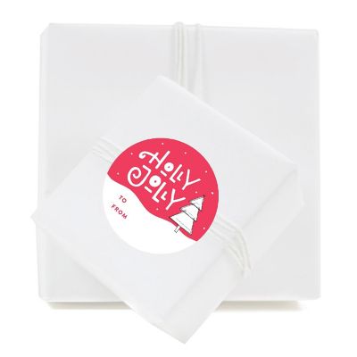 Red Black Christmas Tree To/From Labels Image 2