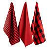 Red/Black Dishtowel Set Image 1