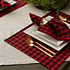 Red/Black Reversible Gingham/Buffalo Check Placemat Set Image 1