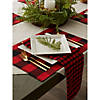 Red/Black Reversible Gingham/Buffalo Check Placemat Set Image 4