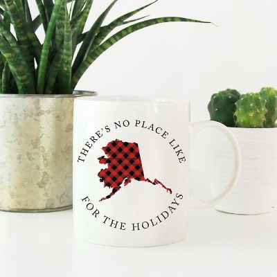 Red Buffalo Plaid Alaska Ceramic Mug Image 1