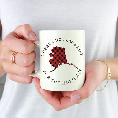 Red Buffalo Plaid Alaska Ceramic Mug Image 1