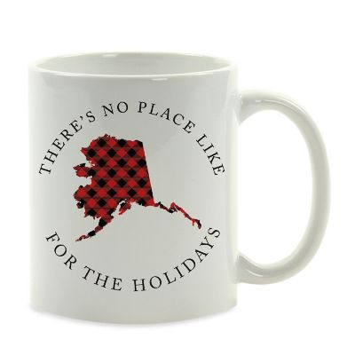Red Buffalo Plaid Alaska Ceramic Mug Image 2